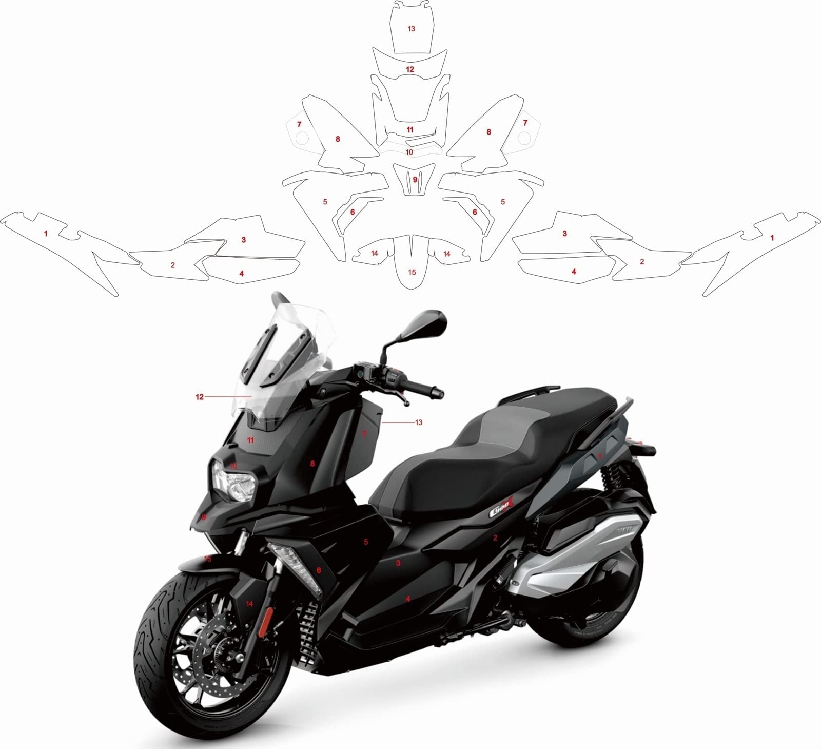 TITAIO Motorcycle Sticker Graphic Decal Kit Compatibile with BM.W